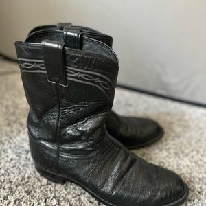 Justin Roper Exotic Lizard Skin cowboy boots! Hardly worn, good as new!
